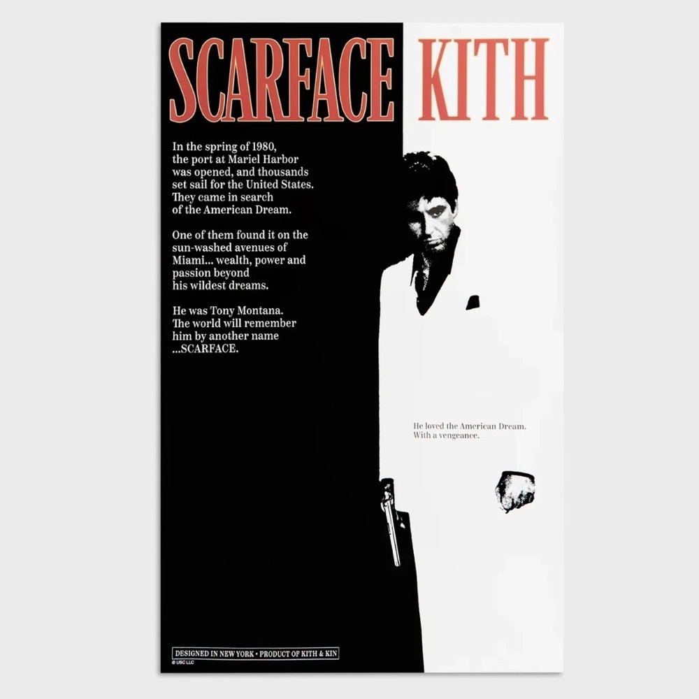 NEW Kith For Scarface Movie Poster